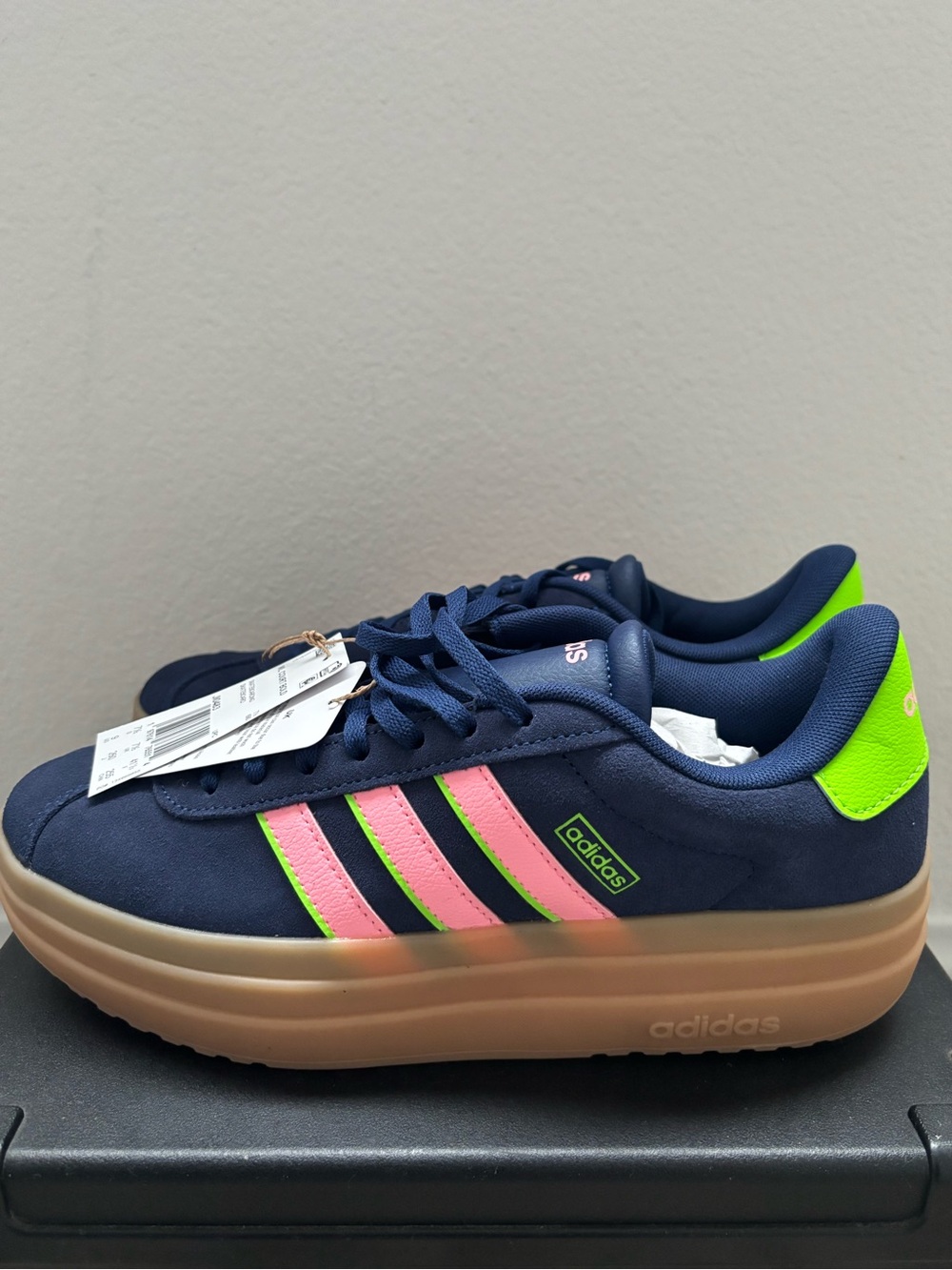 Women's Adidas VL Court Platform Navy Sneakers